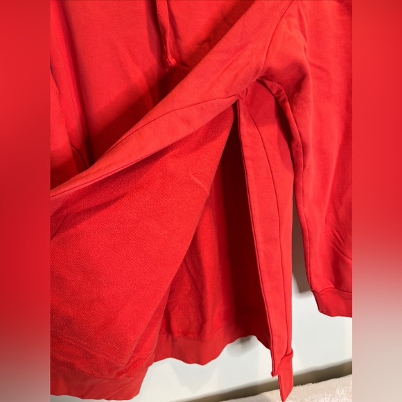 Free People Outbound Side Slit Hoodie Pullover Longline Sweatshirt XS/S - Picture 8 of 9